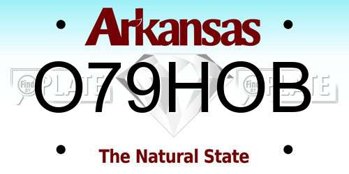O79HOB Arkansas License Plate