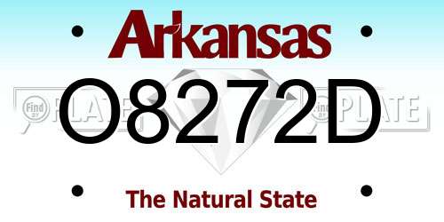 O8272D Arkansas License Plate