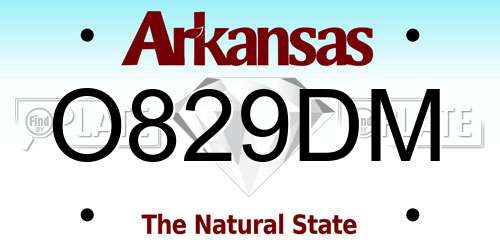 O829DM Arkansas License Plate