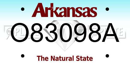 O83098A Arkansas License Plate