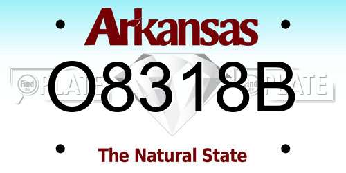 O8318B Arkansas License Plate