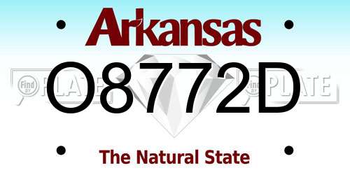 O8772D Arkansas License Plate