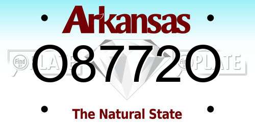 O8772O Arkansas License Plate
