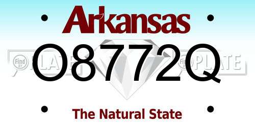 O8772Q Arkansas License Plate