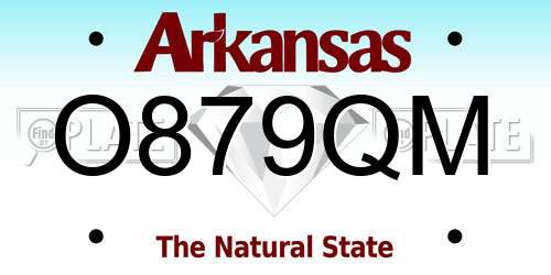 O879QM Arkansas License Plate