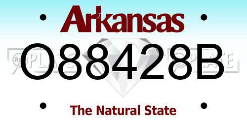O88428B Arkansas License Plate