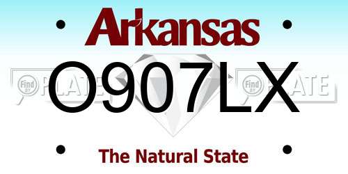 O907LX Arkansas License Plate