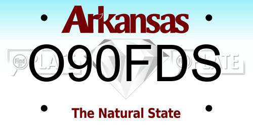 O90FDS Arkansas License Plate