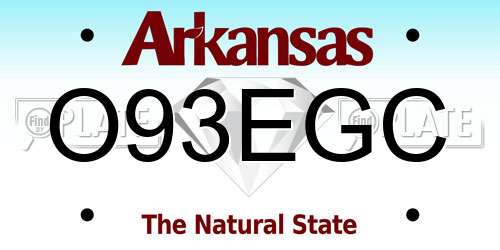 O93EGC Arkansas License Plate