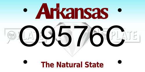 O9576C Arkansas License Plate