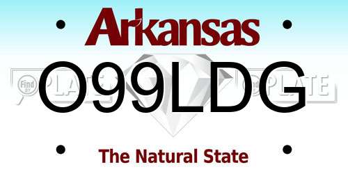 O99LDG Arkansas License Plate