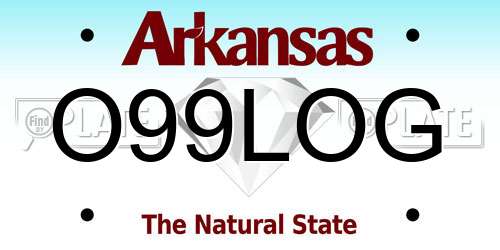 O99LOG Arkansas License Plate