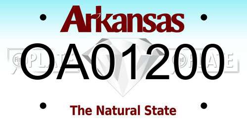 OA01200 Arkansas License Plate