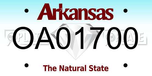 OA01700 Arkansas License Plate