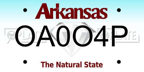 OA0O4P Arkansas License Plate