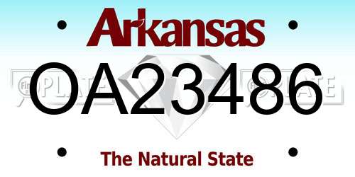 OA23486 Arkansas License Plate