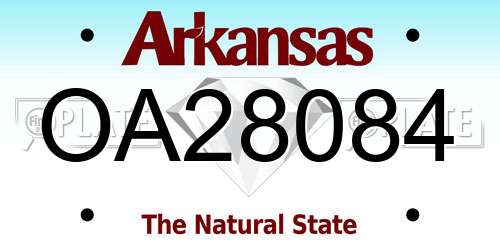 OA28084 Arkansas License Plate