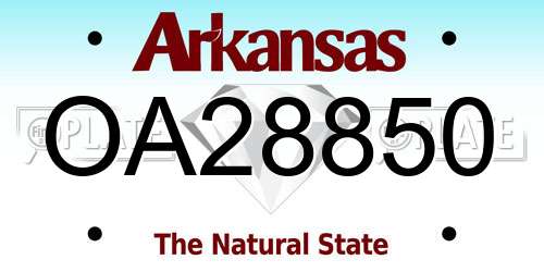 OA28850 Arkansas License Plate