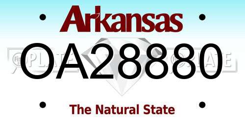 OA28880 Arkansas License Plate