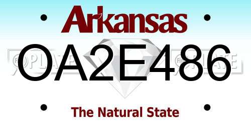 OA2E486 Arkansas License Plate