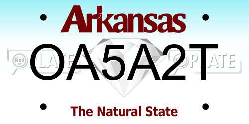 OA5A2T Arkansas License Plate