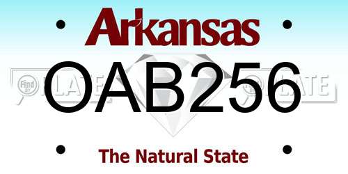 OAB256 Arkansas License Plate