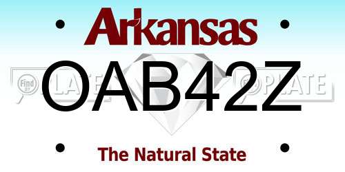 OAB42Z Arkansas License Plate