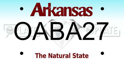 OABA27 Arkansas License Plate