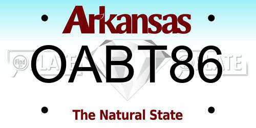 OABT86 Arkansas License Plate