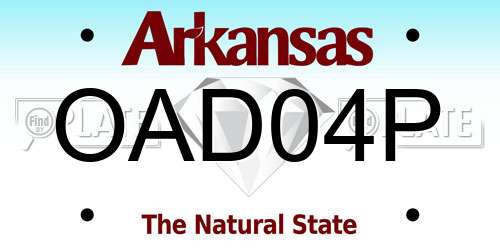 OAD04P Arkansas License Plate