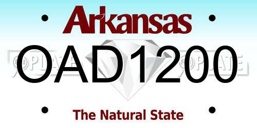 OAD1200 Arkansas License Plate