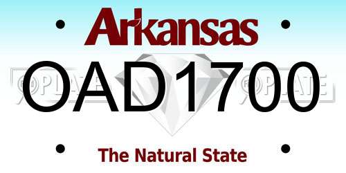 OAD1700 Arkansas License Plate