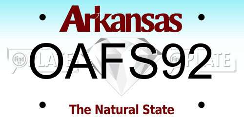 OAFS92 Arkansas License Plate
