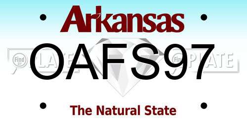 OAFS97 Arkansas License Plate