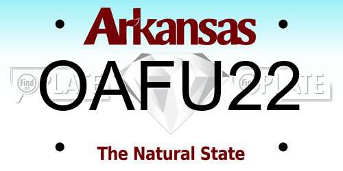 OAFU22 Arkansas License Plate