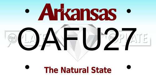 OAFU27 Arkansas License Plate