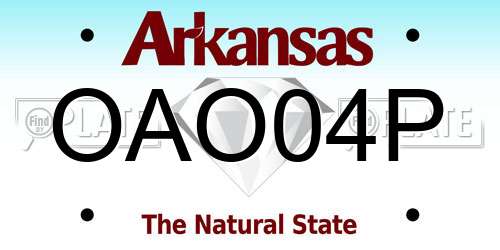 OAO04P Arkansas License Plate