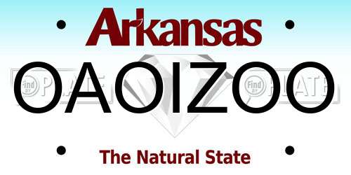 OAOIZOO Arkansas License Plate