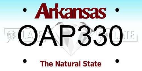 OAP330 Arkansas License Plate