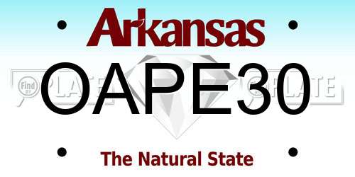 OAPE30 Arkansas License Plate