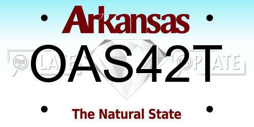 OAS42T Arkansas License Plate