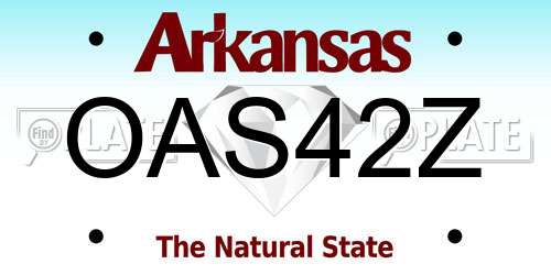 OAS42Z Arkansas License Plate