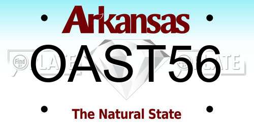 OAST56 Arkansas License Plate