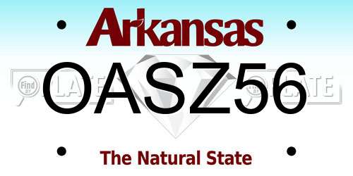 OASZ56 Arkansas License Plate