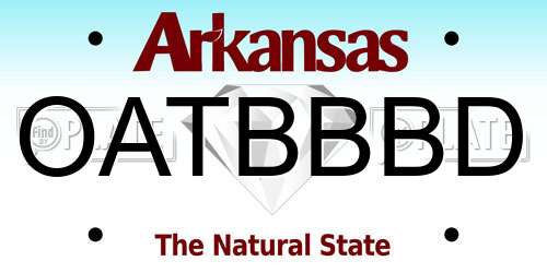 OATBBBD Arkansas License Plate