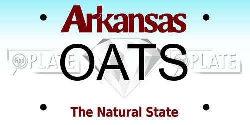 OATS Arkansas License Plate