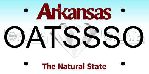 OATSSSO Arkansas License Plate