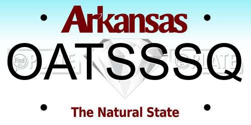 OATSSSQ Arkansas License Plate