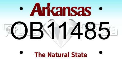 OB11485 Arkansas License Plate