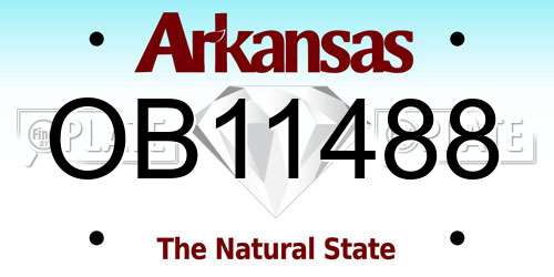 OB11488 Arkansas License Plate